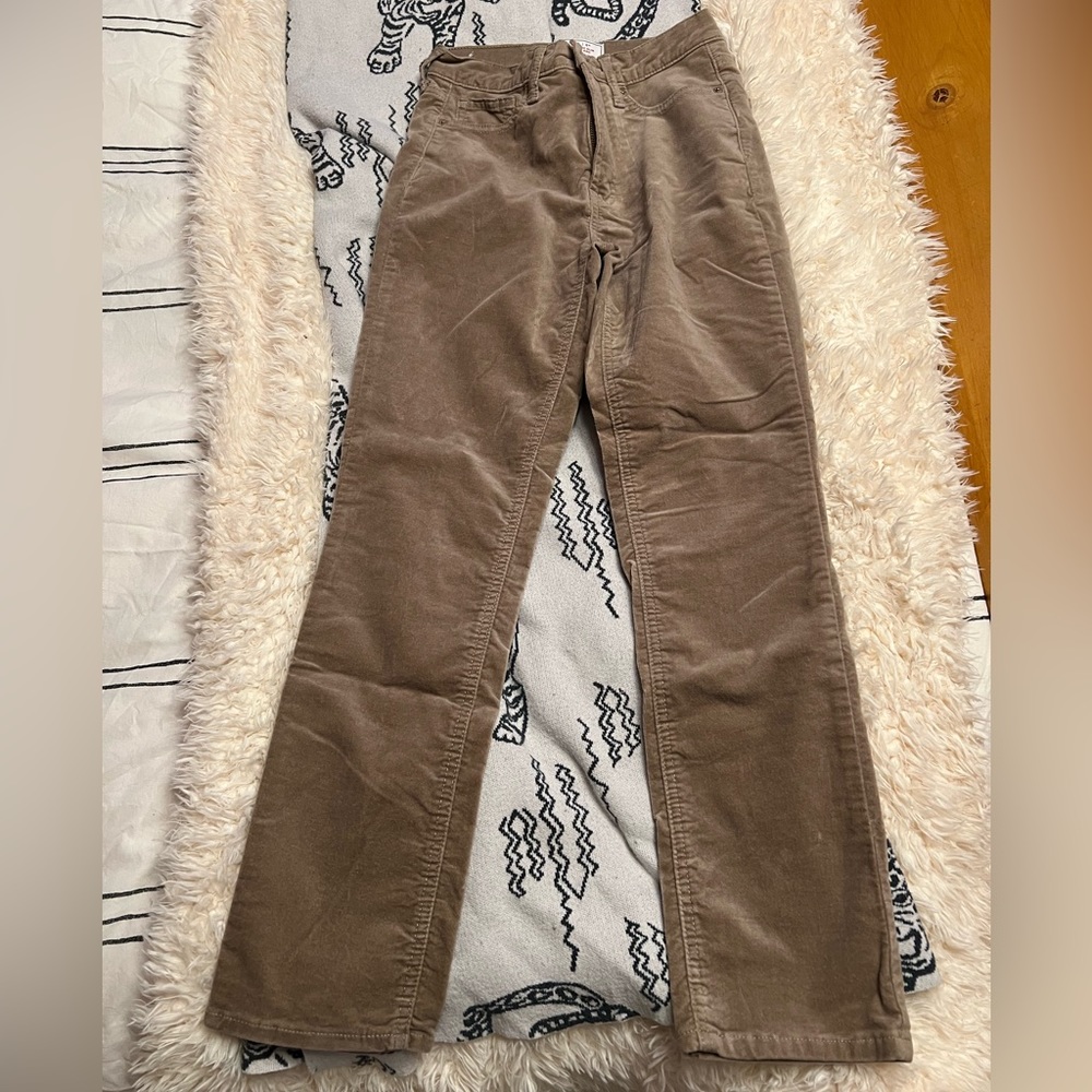 GAP Vintage Slim High Rise Velvet Pants
